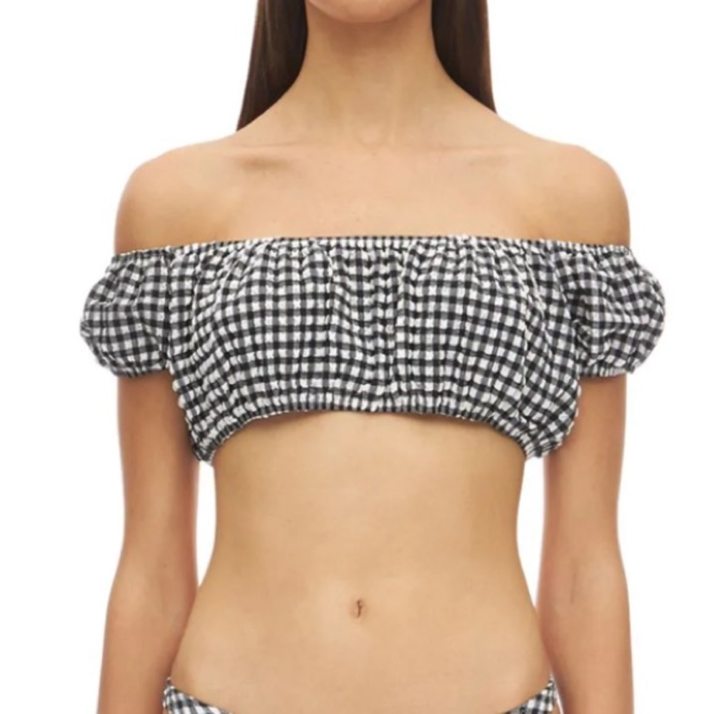 SOLID & STRIPED The Eloise Cap-Sleeves Swim Top L - Picture 5 of 14